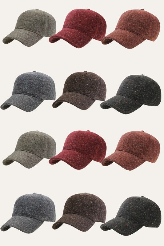 Breezy Tweed Ball Cap Fall Fashion Autumn Hat