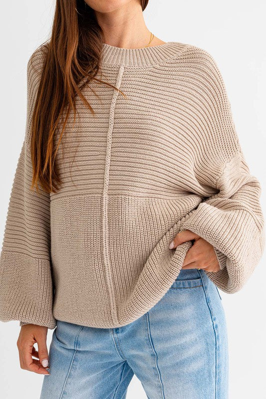 Ribbed Knitted Sweater