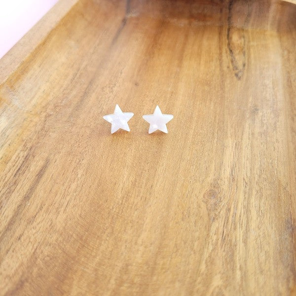 Star Studs - Pearly White