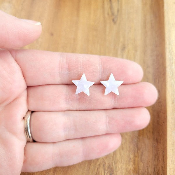 Star Studs - Pearly White