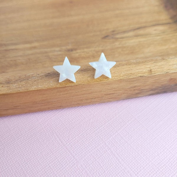 Star Studs - Pearly White