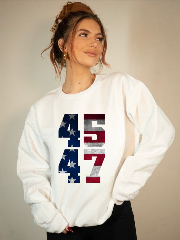 45 47 Trump America Graphic Sweatshirt