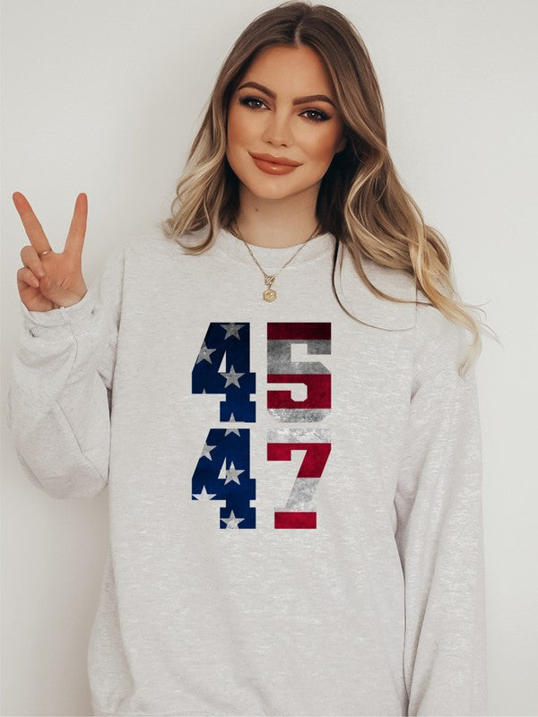 45 47 Trump America Graphic Sweatshirt