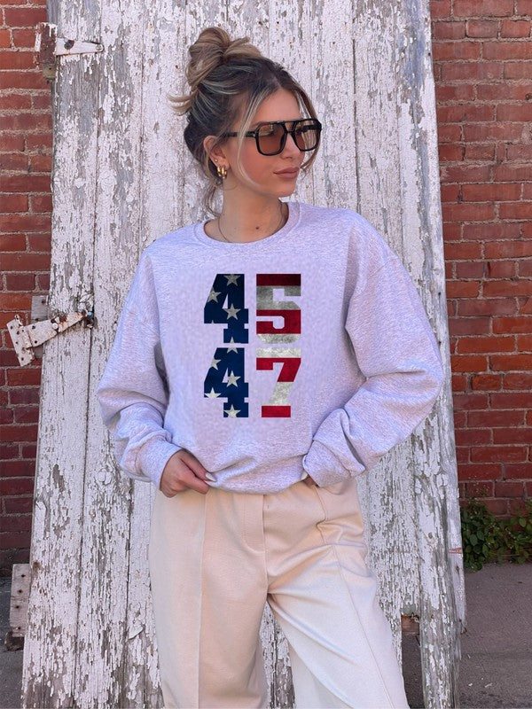 45 47 Trump America Graphic Sweatshirt