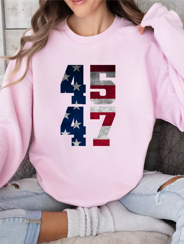 45 47 Trump America Graphic Sweatshirt