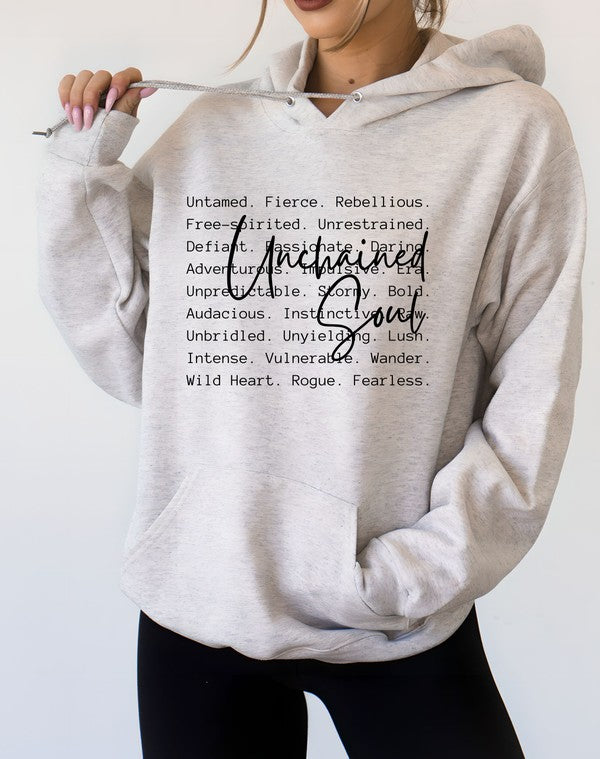 Unchained Soul Words Graphic Hoodie